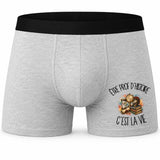 Boxer Homme Être prof d'histoire c'est la vie – Impression devant