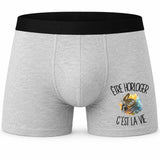 Boxer Homme Être horloger c'est la vie – Impression devant