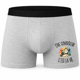 Boxer Homme Être contrôleur c'est la vie – Impression devant