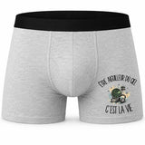 Boxer Homme Être aiguilleur du ciel c'est la vie – Impression devant