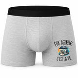 Boxer Homme Être assureur c'est la vie – Impression devant