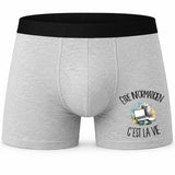 Boxer Homme Être informaticien c'est la vie – Impression devant