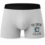 Boxer Homme Être coiffeur c'est la vie – Impression devant