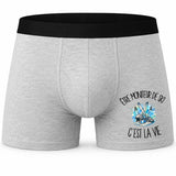 Boxer Homme Être moniteur de ski c'est la vie – Impression devant