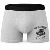 Boxer Homme Être développeuse c'est la vie – Impression devant