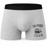 Boxer Homme Être policière c'est la vie – Impression devant