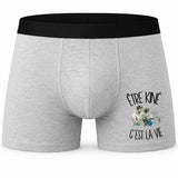 Boxer Homme Être kiné c'est la vie – Impression devant