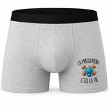 Boxer Homme La musculation c'est la vie – Impression devant