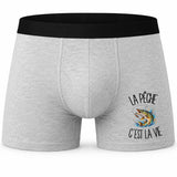 Boxer Homme La pêche c'est la vie – Impression devant