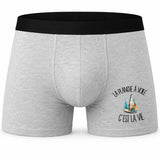 Boxer Homme La planche à voile c'est la vie – Impression devant