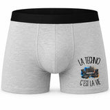 Boxer Homme La techno c'est la vie – Impression devant