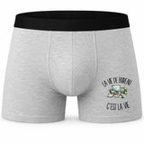 Boxer Homme La vie de bureau c'est la vie – Impression devant