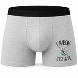 Boxer Homme L'aviron c'est la vie – Impression devant