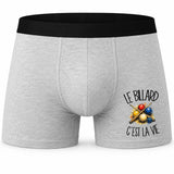 Boxer Homme Le billard c'est la vie – Impression devant