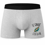 Boxer Homme Le canoë c'est la vie – Impression devant