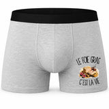 Boxer Homme Le foie gras c'est la vie – Impression devant