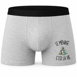 Boxer Homme Le ménage c'est la vie – Impression devant