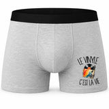 Boxer Homme Le vinyle c'est la vie – Impression devant