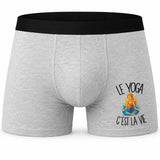Boxer Homme Le yoga c'est la vie – Impression devant
