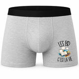 Boxer Homme Les BD c'est la vie – Impression devant
