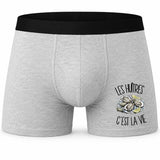 Boxer Homme Les huîtres c'est la vie – Impression devant