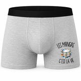 Boxer Homme Les mangas c'est la vie – Impression devant