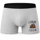 Boxer Homme L'escalade c'est la vie – Impression devant