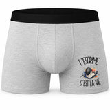 Boxer Homme L'escrime c'est la vie – Impression devant