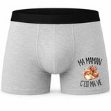Boxer Homme Ma maman c'est ma vie – Impression devant