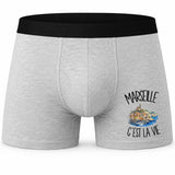 Boxer Homme Marseille c'est la vie – Impression devant