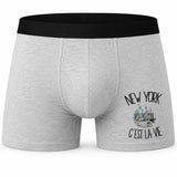 Boxer Homme New York c'est la vie – Impression devant