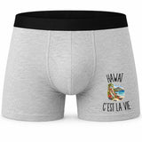 Boxer Homme Hawaï c’est la vie – Impression devant