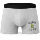 Boxer Homme La Courneuve c’est la vie – Impression devant