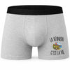 Boxer Homme La Réunion c’est la vie – Impression devant