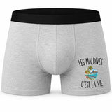 Boxer Homme Les Maldives c’est la vie – Impression devant