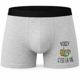 Boxer Homme Poissy c’est la vie – Impression devant
