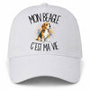 Casquette Blanche Mon Beagle c'est ma vie