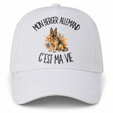 Casquette Blanche Mon Berger Allemand c'est ma vie