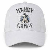 Casquette Blanche Mon Husky c'est ma vie