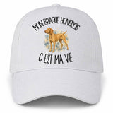 Casquette Blanche Mon Braque Hongrois c'est ma vie