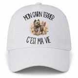 Casquette Blanche Mon Cairn Terrier c'est ma vie