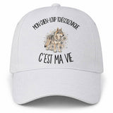Casquette Blanche Mon Chien-Loup Tchécoslovaque c'est ma vie