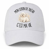 Casquette Blanche Mon Coton de Tuléar c'est ma vie