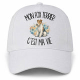 Casquette Blanche Mon Fox Terrier c'est ma vie