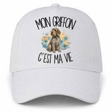Casquette Blanche Mon Griffon c'est ma vie