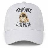 Casquette Blanche Mon Pékinois c'est ma vie
