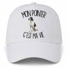 Casquette Blanche Mon Pointer c'est ma vie