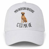 Casquette Blanche Mon Rhodesian Ridgeback c'est ma vie