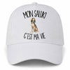Casquette Blanche Mon Saluki c'est ma vie
