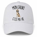 Casquette Blanche Mon Saluki c'est ma vie